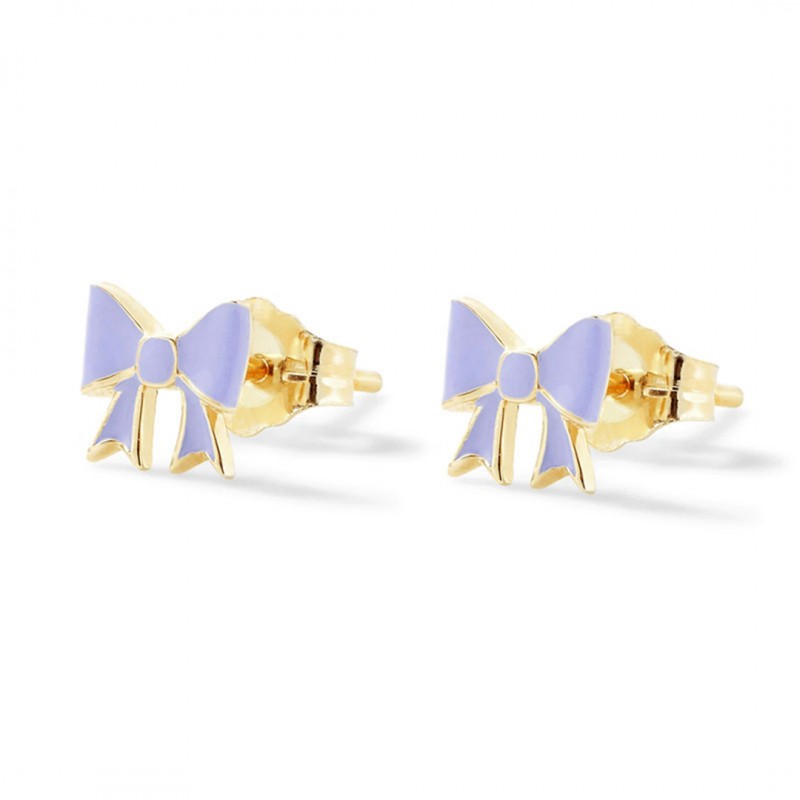 Cute Bow Enamel Drop Oil Paint Colorful Stud Earrings