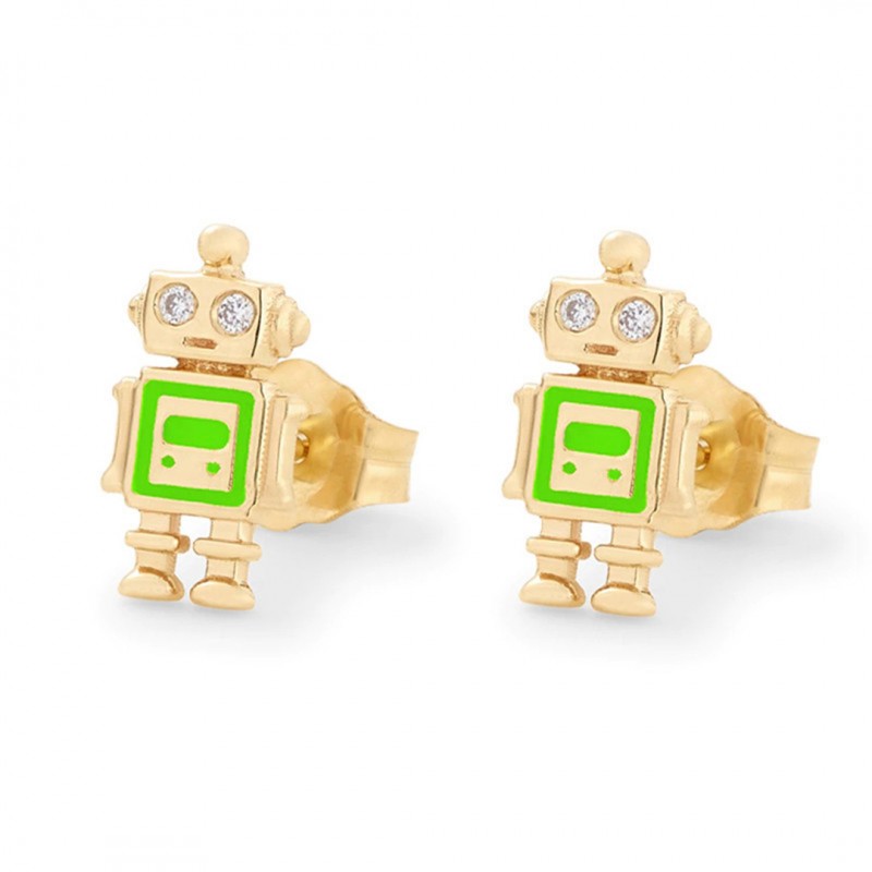 Personalized Robot Creative Unique Non-Collision Style Earrings