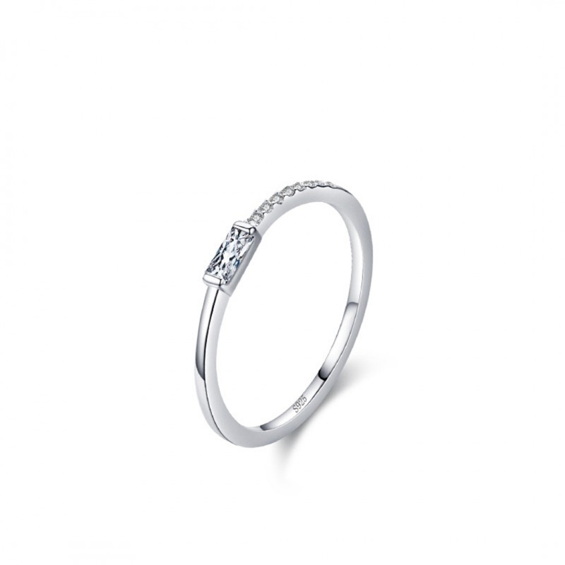 Personality Flash Diamond Square, Stackable Ring