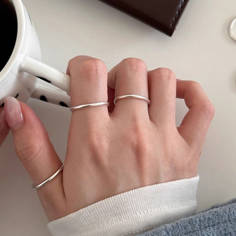 Smooth Plain Ring, Stackable Open-ended