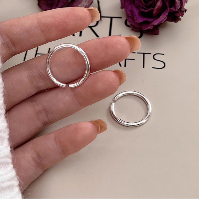 Smooth Plain Ring, Stackable Open-ended