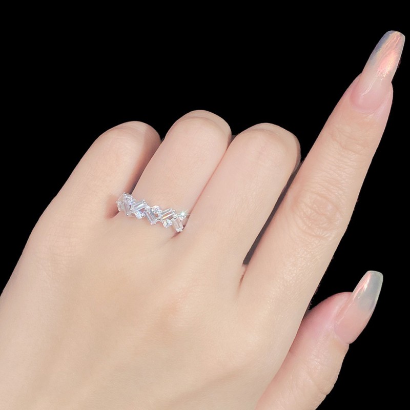 Channel-Set Diamond Ring, Niche Versatile Stackable