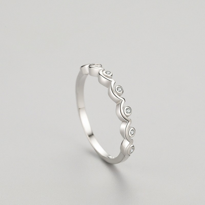 Diamond-set Ring, Personalized High-end Stackable