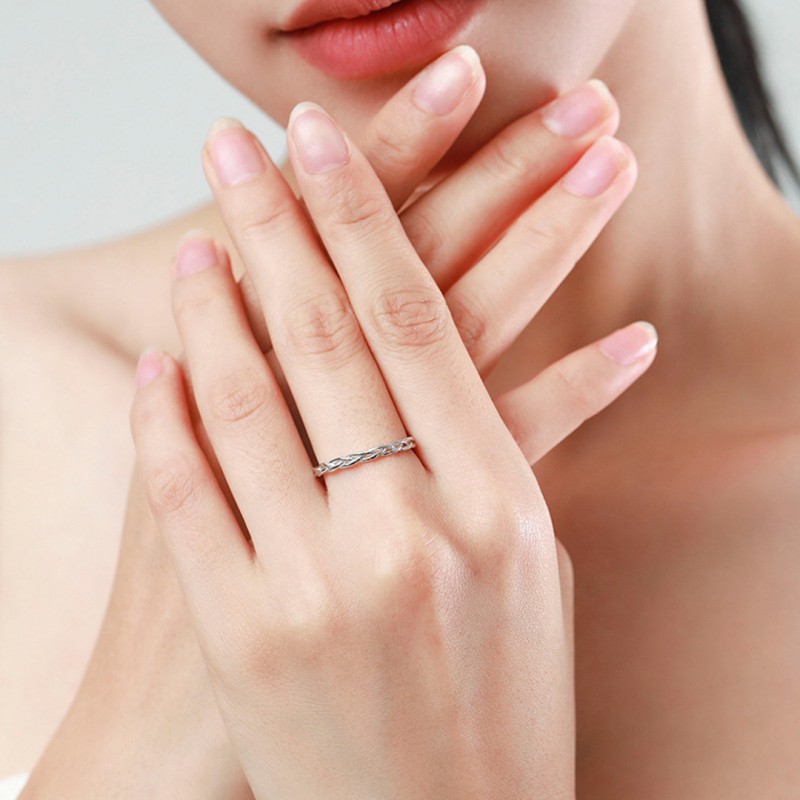 Crossed Twisted Braided Ring, Simple and Versatile Stackable