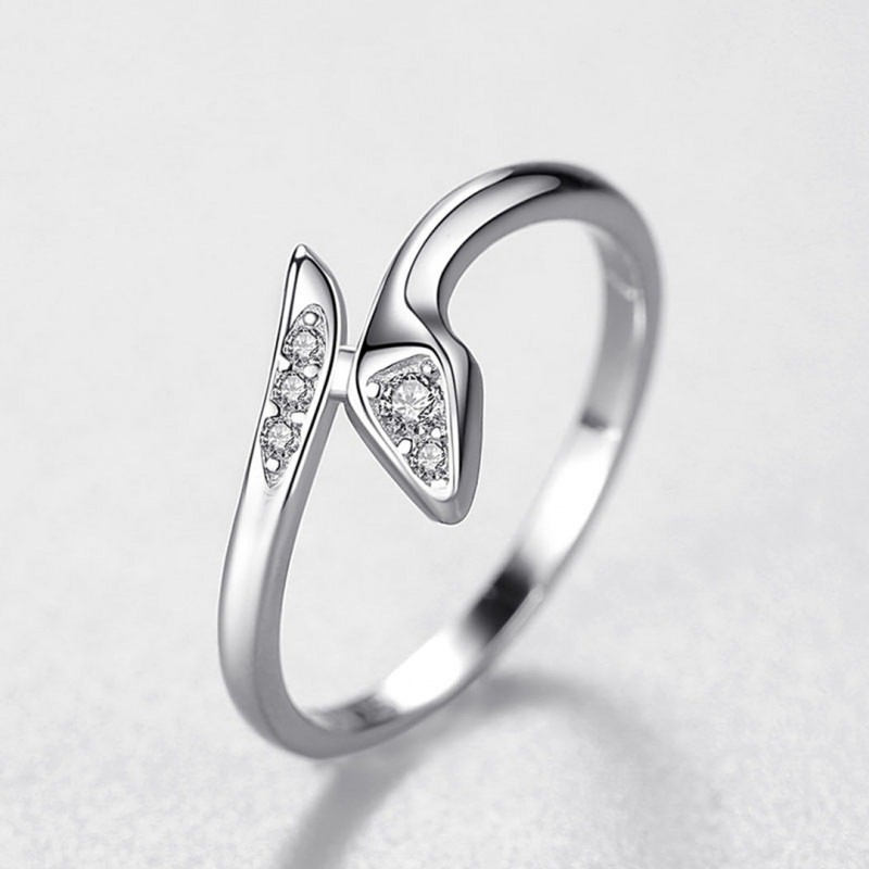 Snake-shaped Ring, Niche Design, Micro-set Diamonds, Stackable