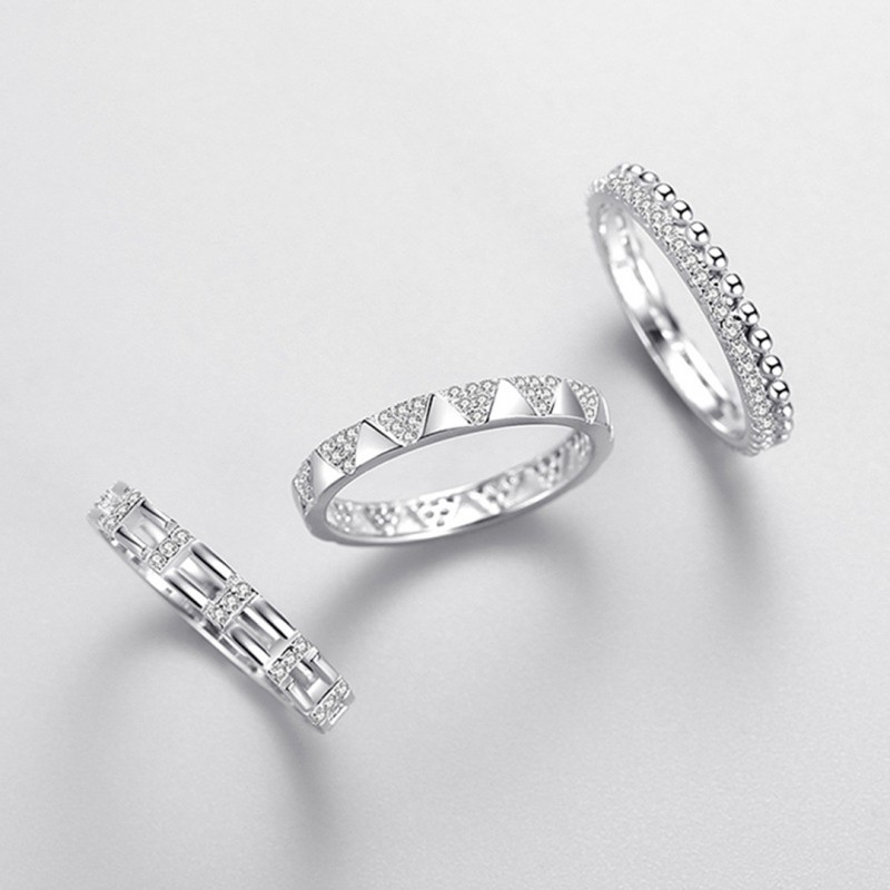 Simple and Stylish Bubble Full Diamond Ring, Stackable Ring