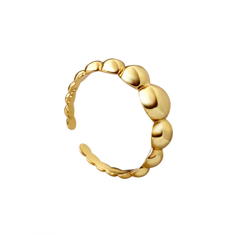 Geometric Ring with Luxury Gold Plating and Open Design