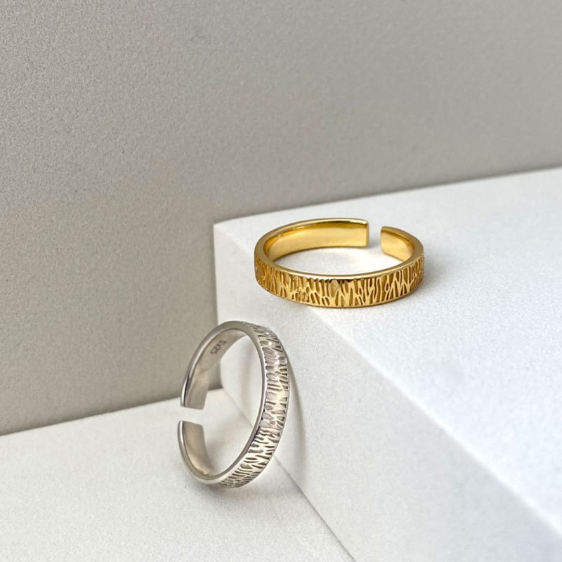 Fingerprint Ring with Fashionable Versatile Style and Open Design