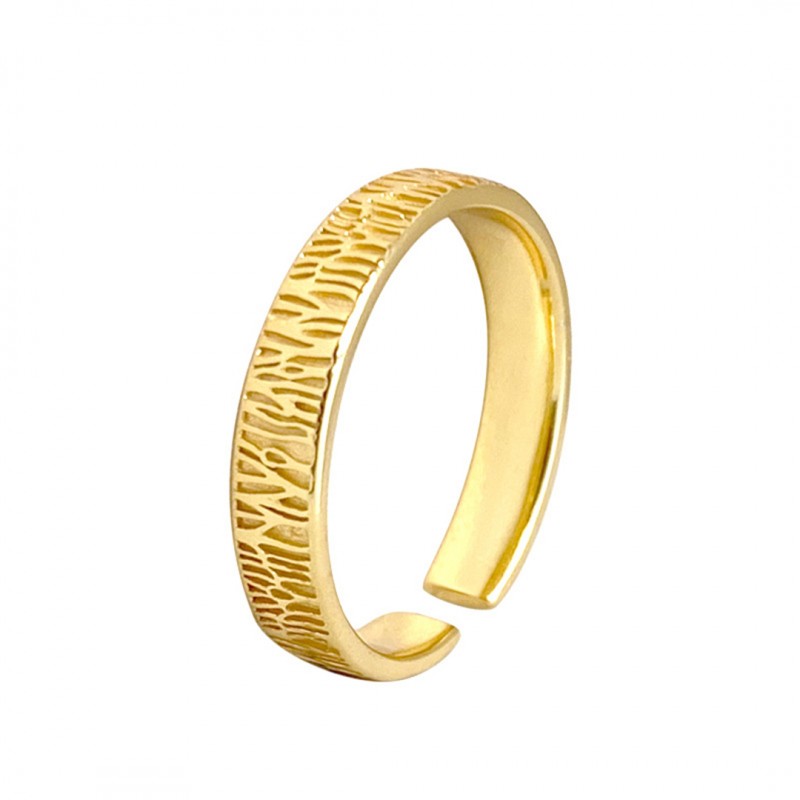 Fingerprint Ring with Fashionable Versatile Style and Open Design