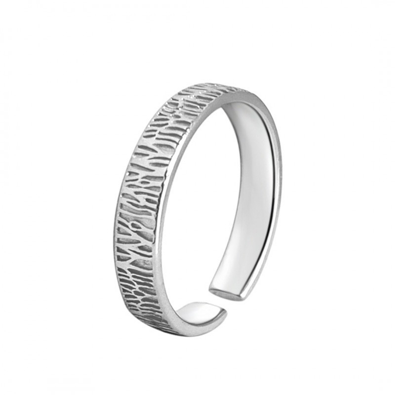 Fingerprint Ring with Fashionable Versatile Style and Open Design