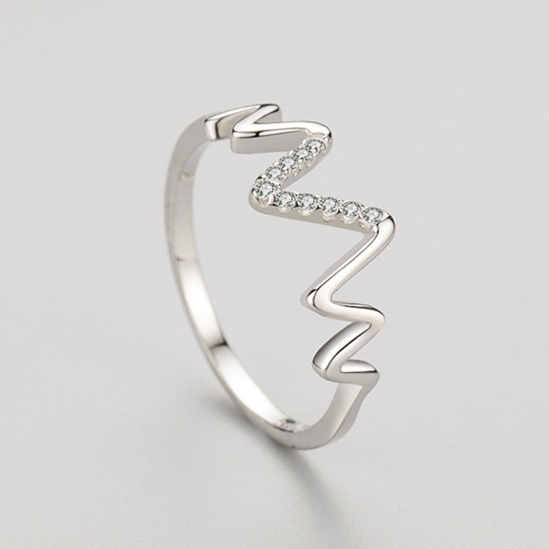 Wave Micro-Inlaid Ring for Women