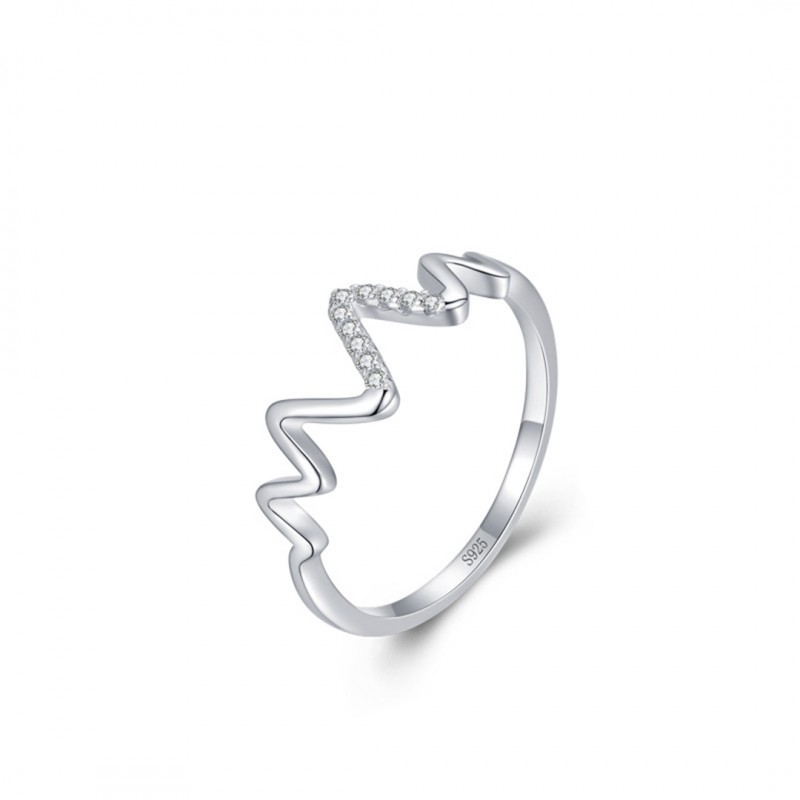 Wave Micro-Inlaid Ring for Women