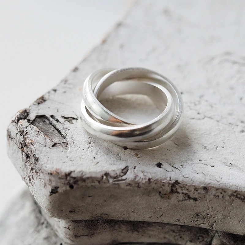 Silver Plain Band Ring for Women