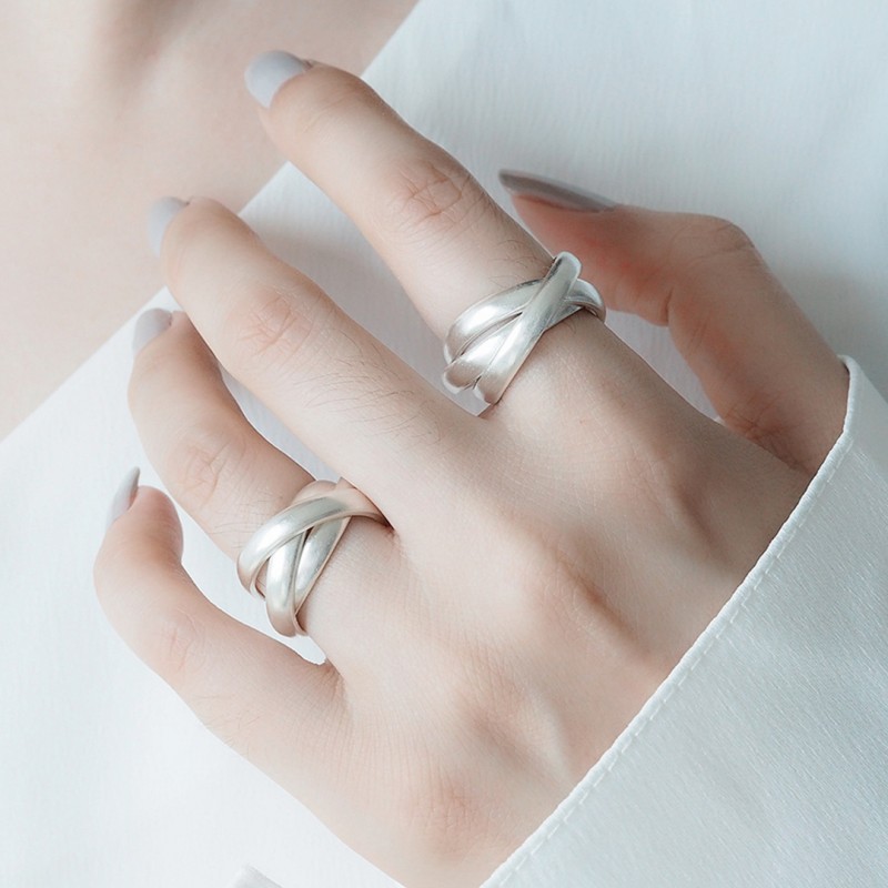 Silver Plain Band Ring for Women