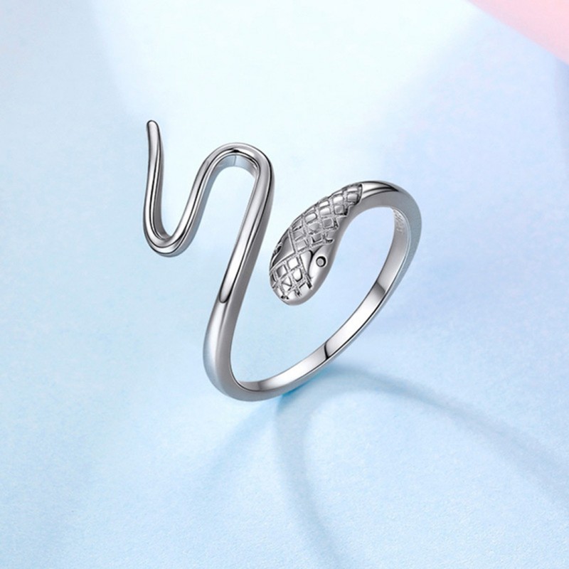 Entwined Snake-Shaped Ring, Adjustable