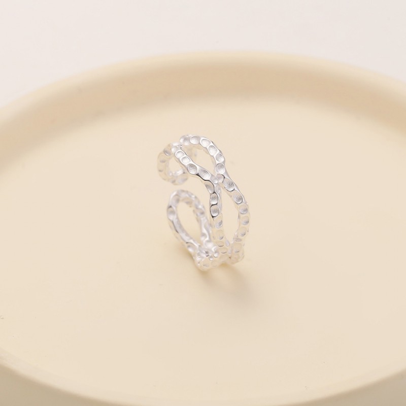 Irregular Ring with Fashionable Texture and Light Luxury, Adjustable