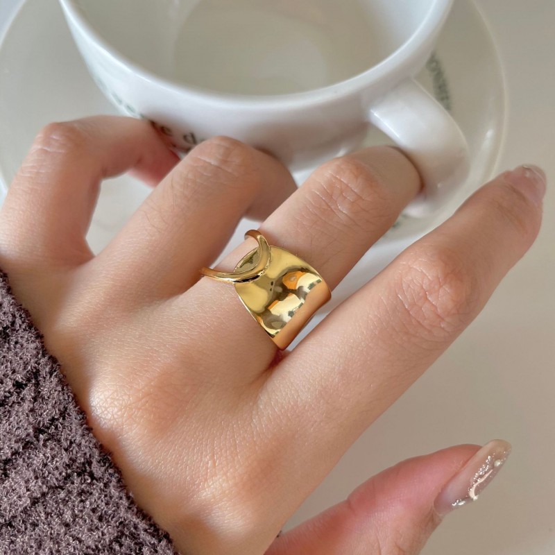 Gold Plated Unique Shaped Ring