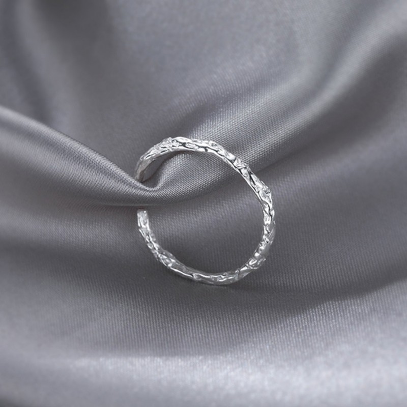 Simple Irregular Folded Open Ring