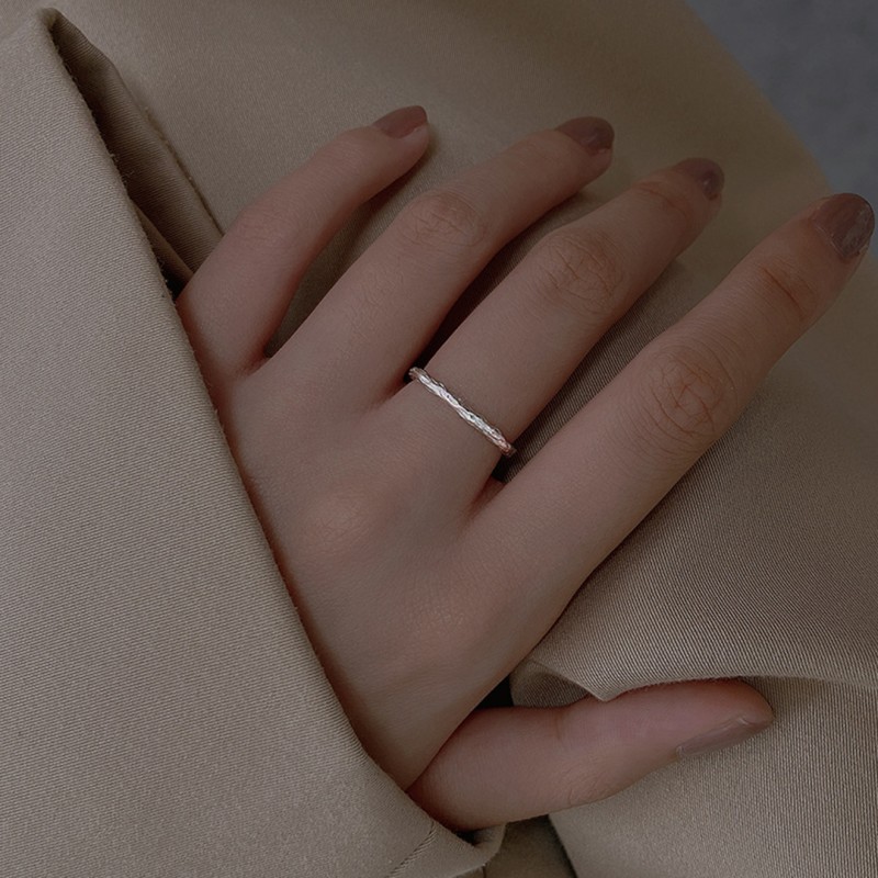 Simple Irregular Folded Open Ring