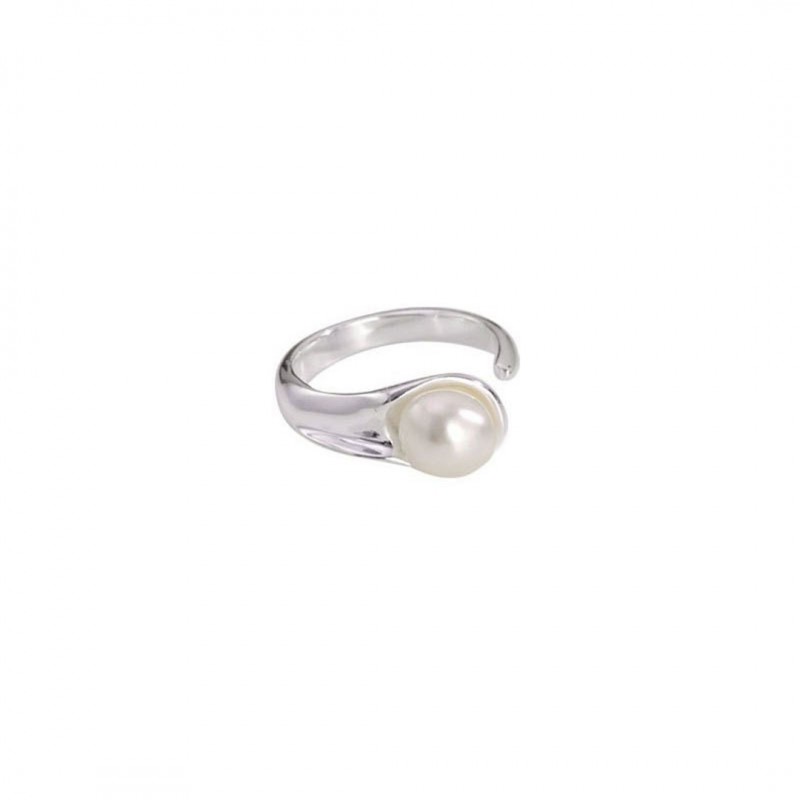 Pearl Ring, French Minimalist Open Adjustable Ring