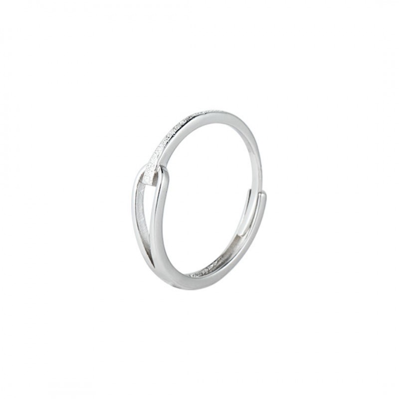 Ruby Tear Simple Matte Open Ring