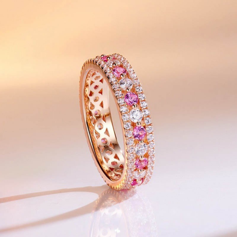 Colorful Diamond Band Women's Wedding 