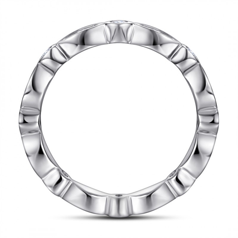 Full Diamond Wedding Ring Ladies Band