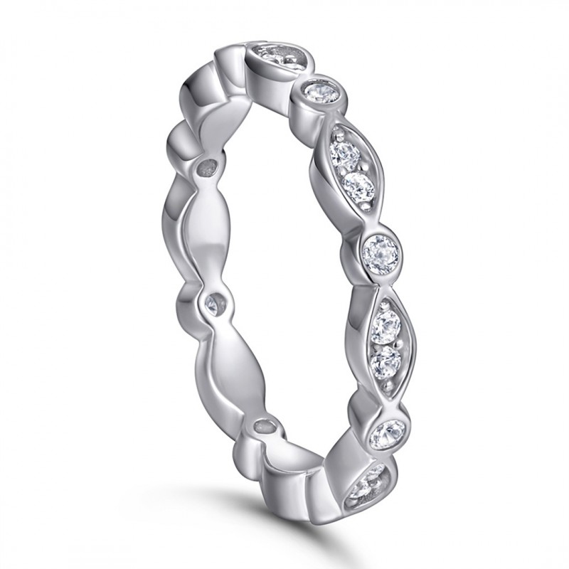 Full Diamond Wedding Ring Ladies Band