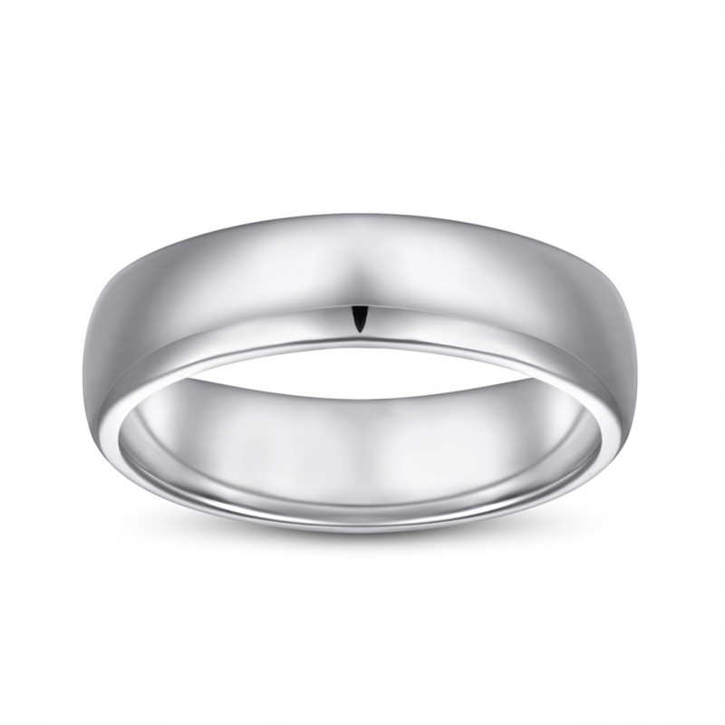 Curved Smooth Plain Ring - Wedding Band