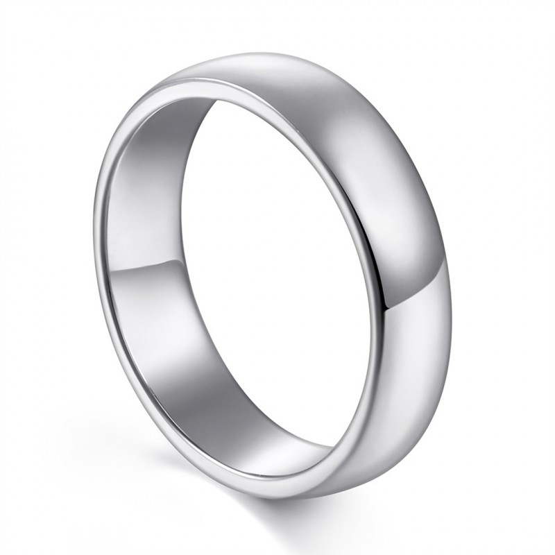 Curved Smooth Plain Ring - Wedding Band