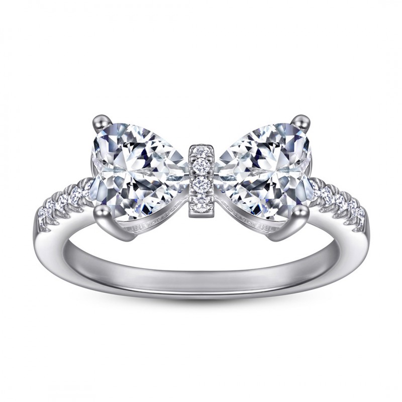 Butterfly Bow Cubic Zirconia Women's Wedding Ring