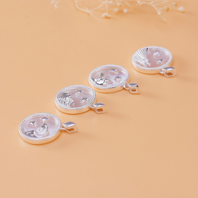 Natural Shell Twelve Constellations Pendant Pendant Accessories