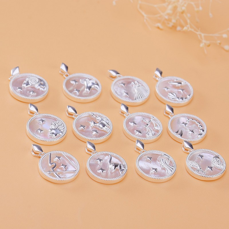 Natural Shell Twelve Constellations Pendant Pendant Accessories