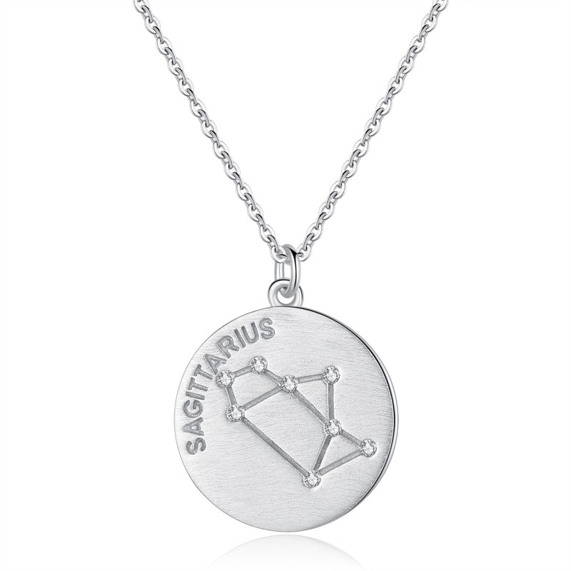 Platinum Plated 12 Constellation Necklace