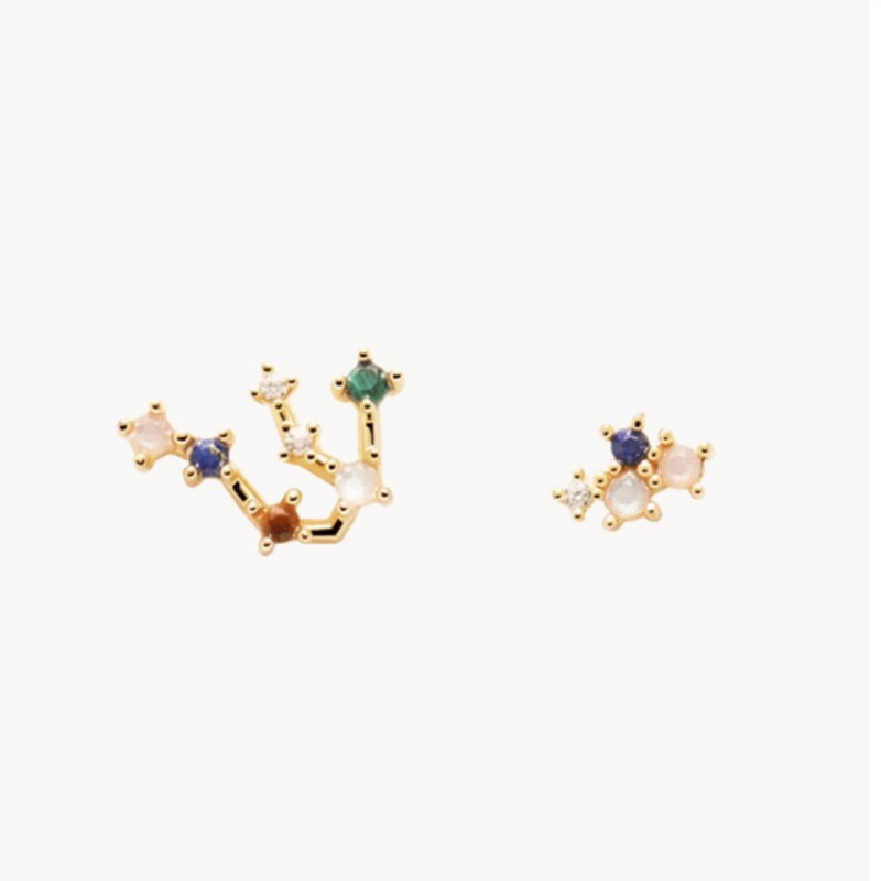 Twelve Constellations Simple Retro Earrings