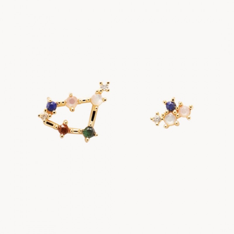 Twelve Constellations Simple Retro Earrings