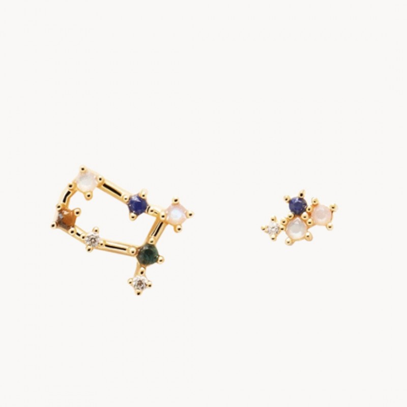 Twelve Constellations Simple Retro Earrings