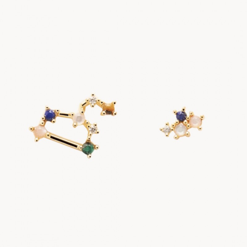 Twelve Constellations Simple Retro Earrings