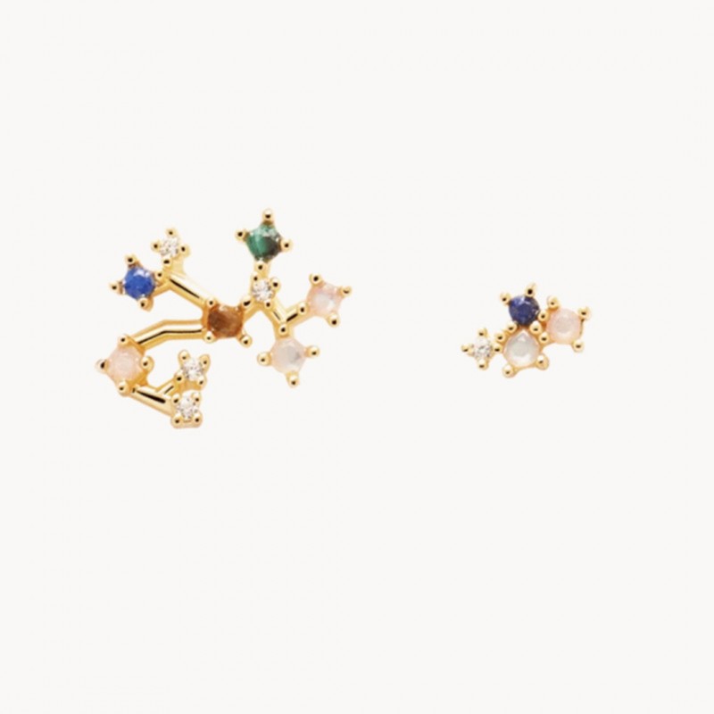 Twelve Constellations Simple Retro Earrings