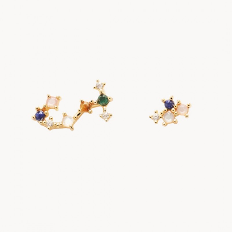 Twelve Constellations Simple Retro Earrings