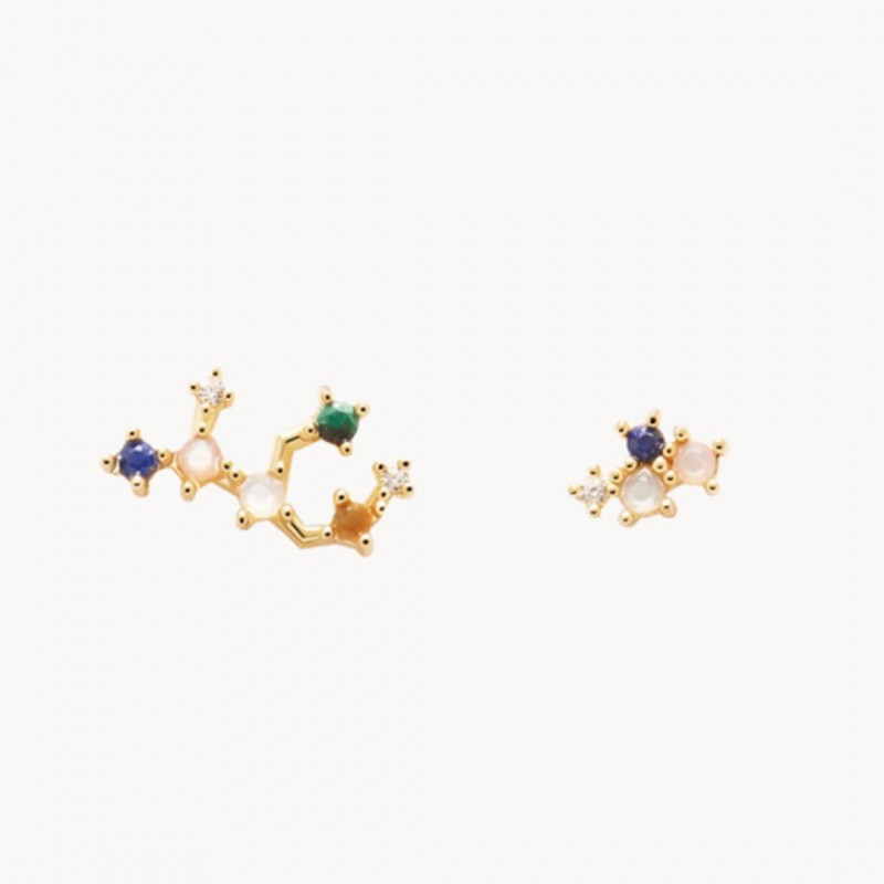 Twelve Constellations Simple Retro Earrings