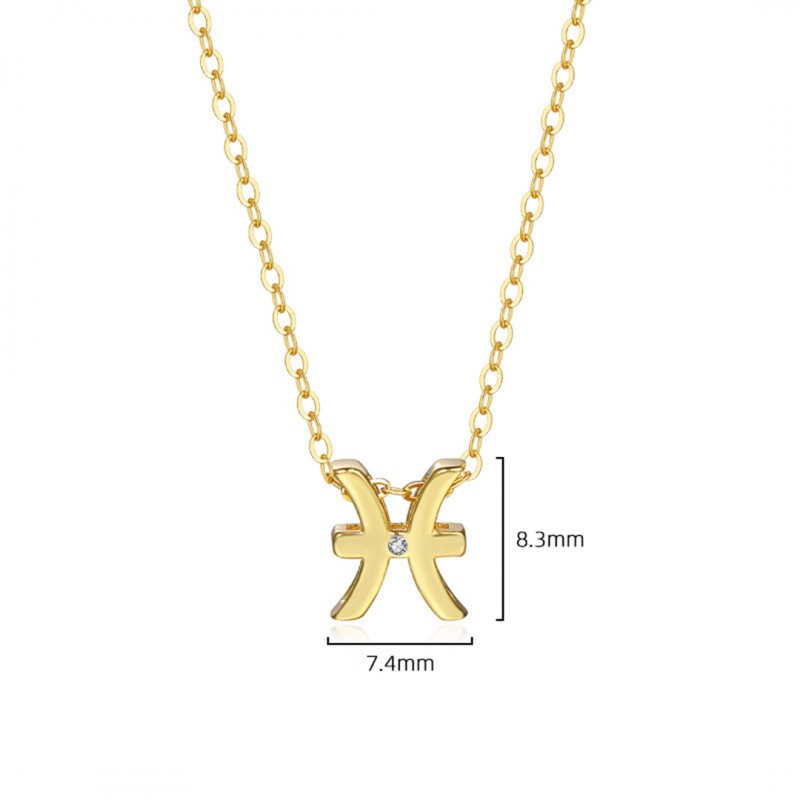 Gold Plated Twelve Constellations Series Necklace