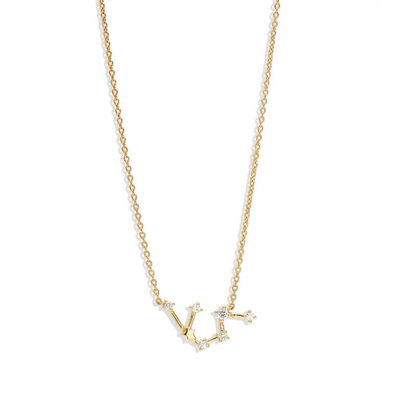 Twelve Constellations Star Diamond Collarbone Necklace