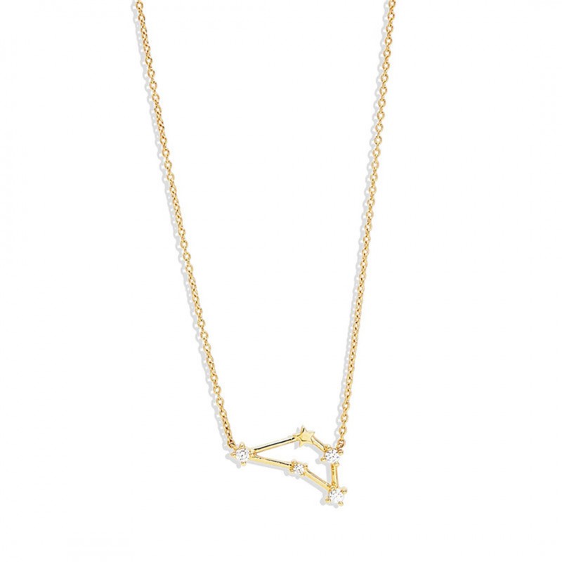 Twelve Constellations Star Diamond Collarbone Necklace