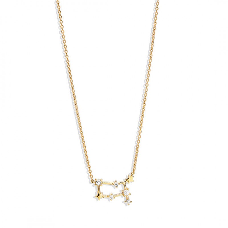 Twelve Constellations Star Diamond Collarbone Necklace