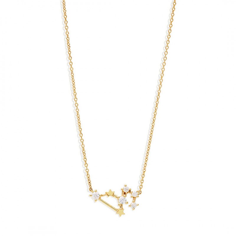 Twelve Constellations Star Diamond Collarbone Necklace