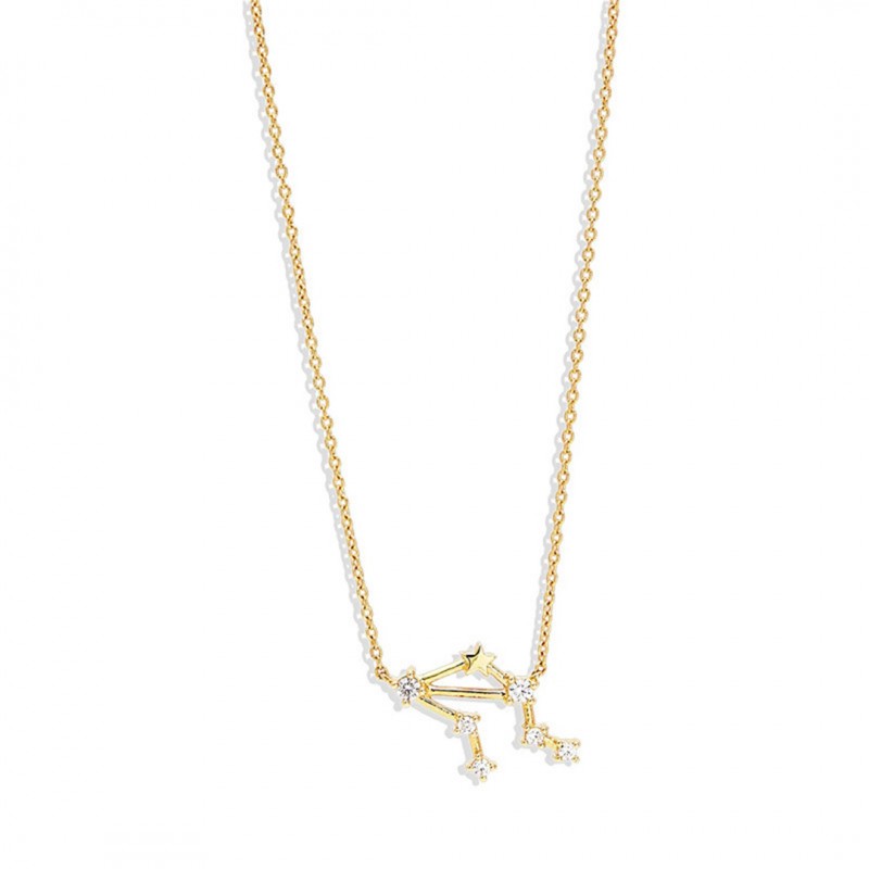 Twelve Constellations Star Diamond Collarbone Necklace