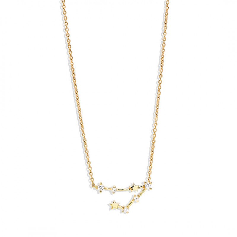 Twelve Constellations Star Diamond Collarbone Necklace