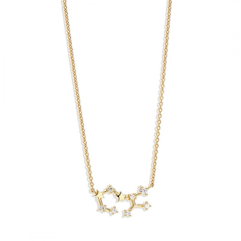 Twelve Constellations Star Diamond Collarbone Necklace