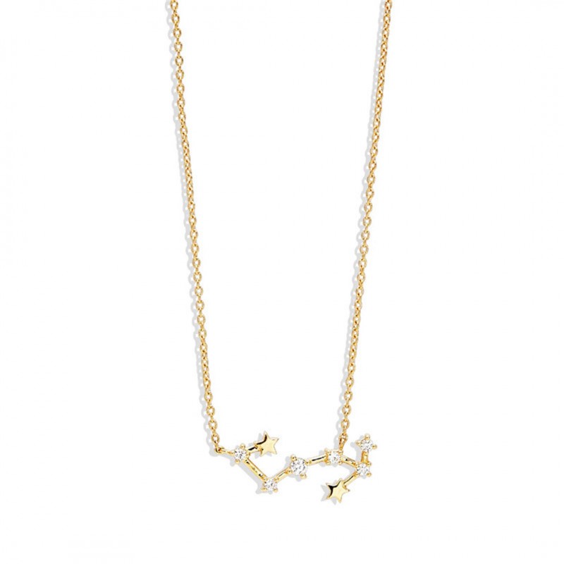 Twelve Constellations Star Diamond Collarbone Necklace